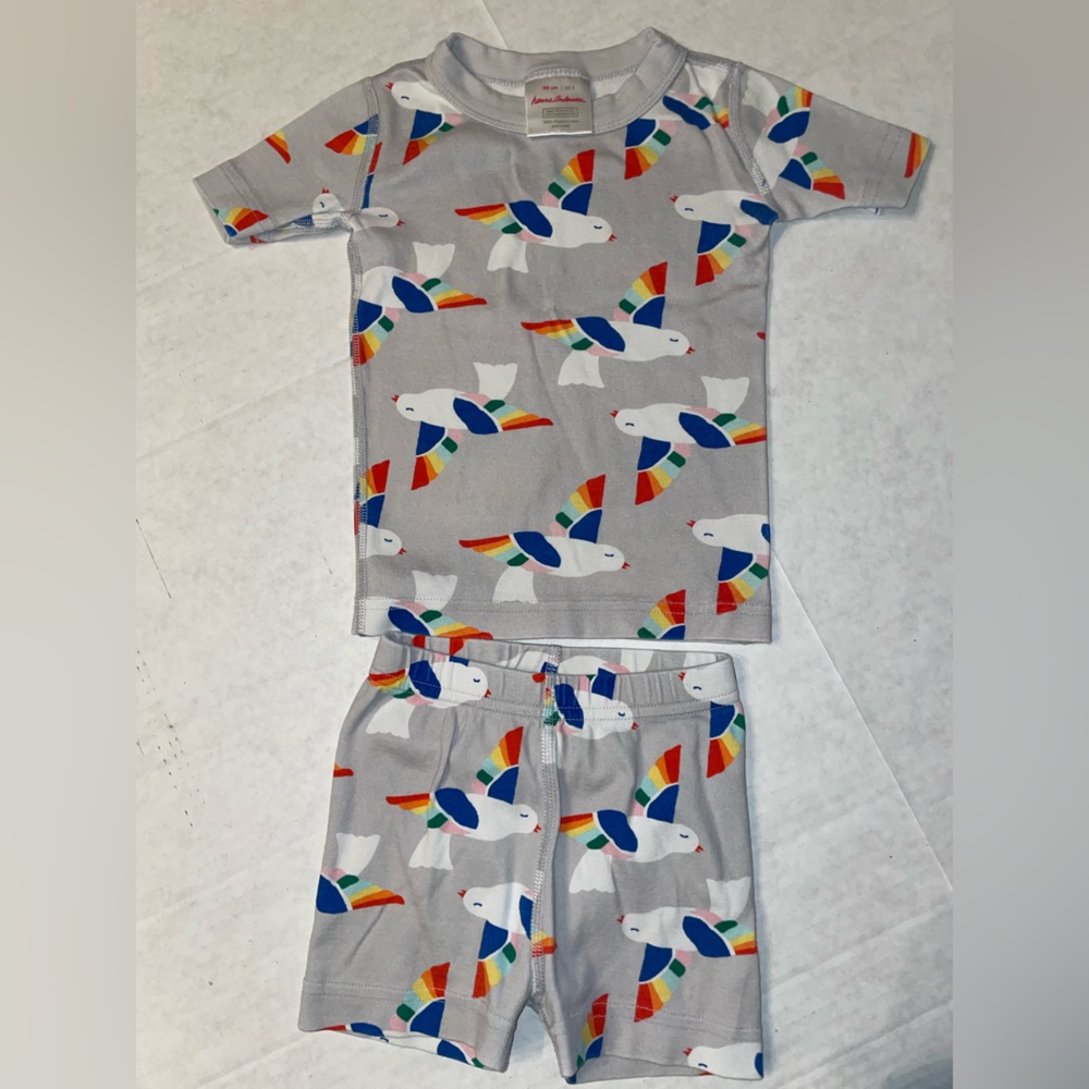 Hanna andersson rainbow bird pajamas